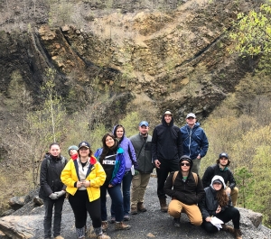 Group of students in the field
